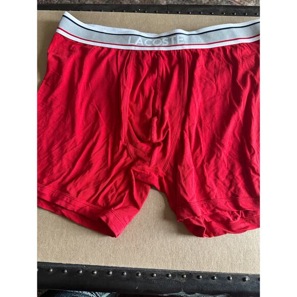 VTG NWOT LaCoste boxer briefs underwear red size XL - Picture 1 of 3